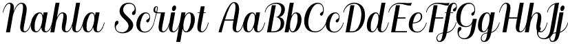 Nahla Script font download