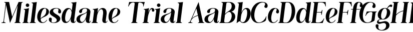 Milesdane Trial font download