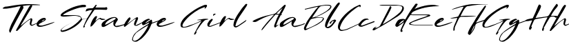 The Strange Girl font download