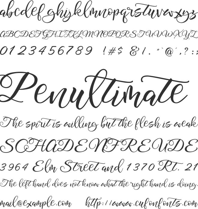 Legacy font preview