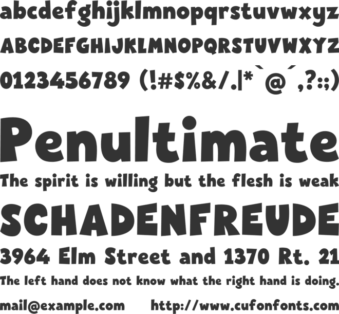 Chunky Zorvy font preview