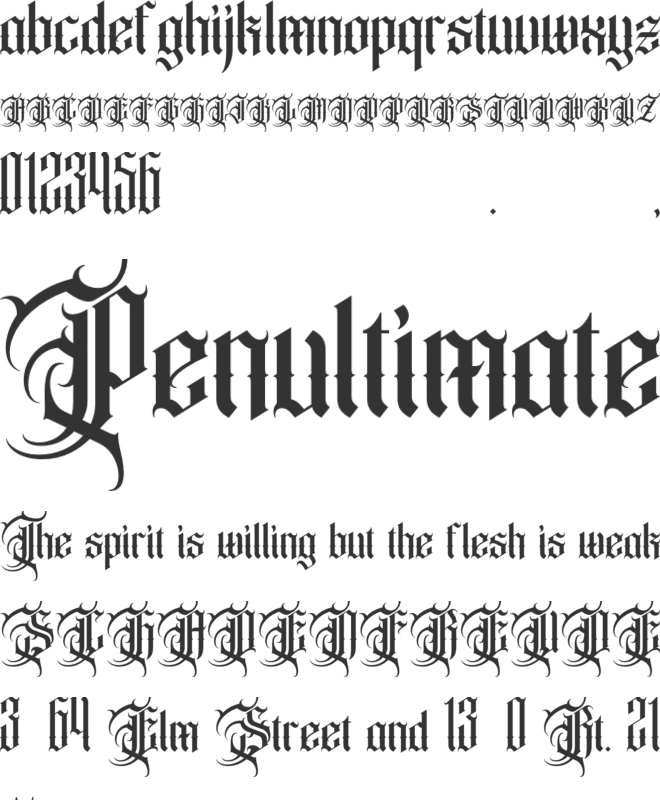 Ethoris font preview
