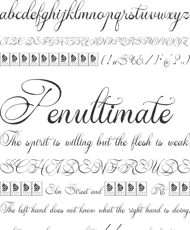 Alventary font preview