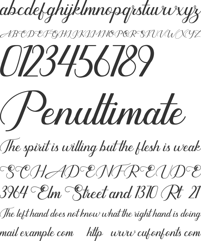 highbury font preview