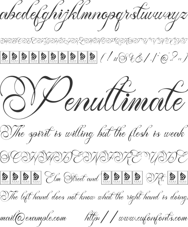 Song Camysa font preview