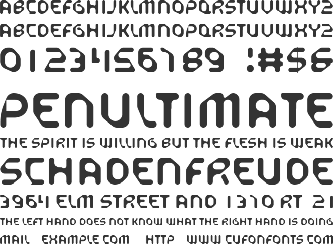 Virgof Trial font preview
