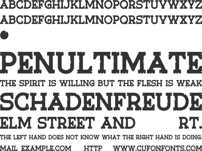 VELNOR font preview