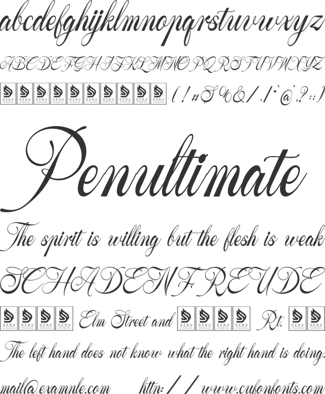 Yureika Glasious font preview