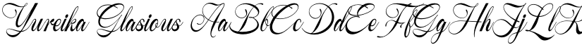 Yureika Glasious font