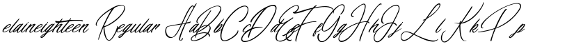elaineighteen Regular font