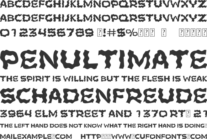 Ventigh Trial font preview