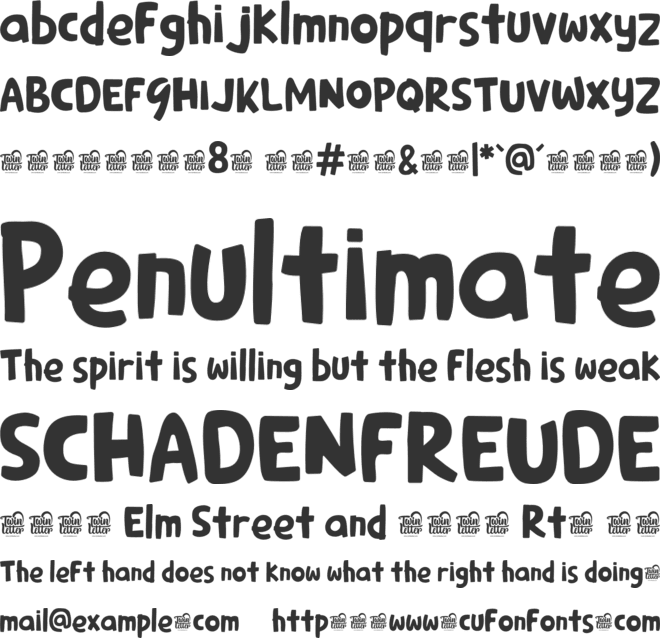 Tharlo Vette Trial font preview
