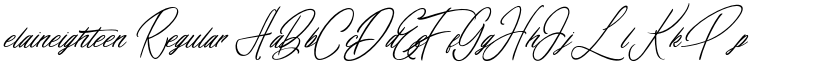 elaineighteen Regular font