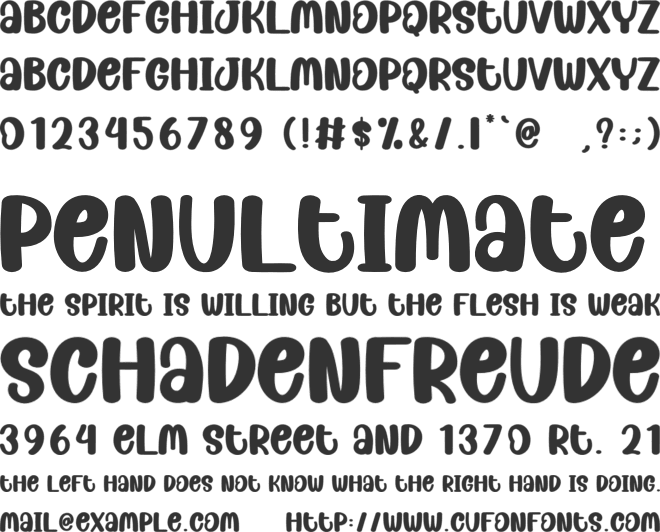 Baby Night font preview