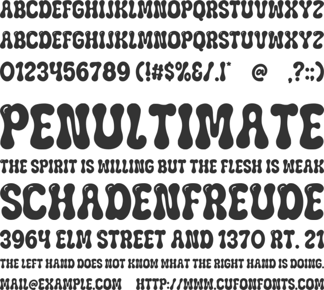 Bubble Diary font preview