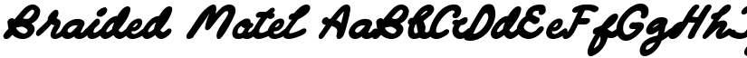 Braided Motel font
