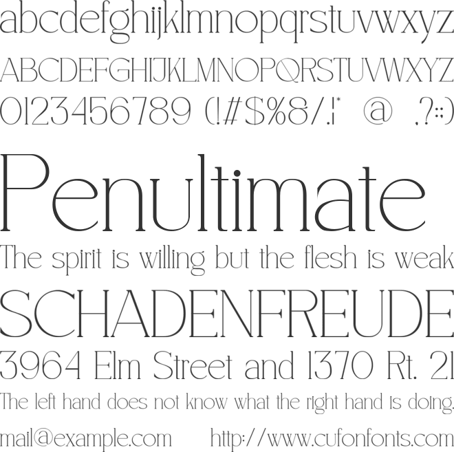 Comeback font preview