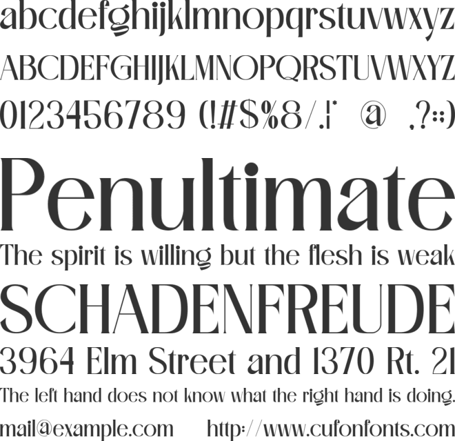 Zalino font preview