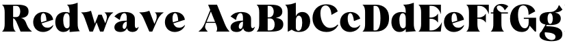 Redwave font