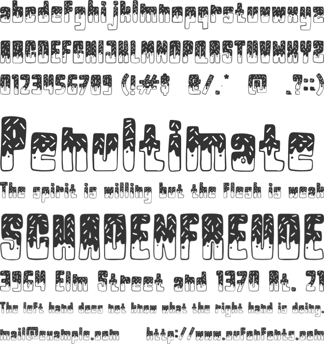 Donut COOkie font preview