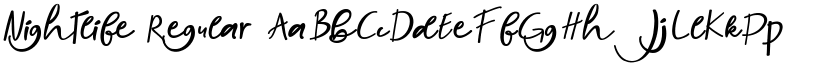 Nightlife Regular font