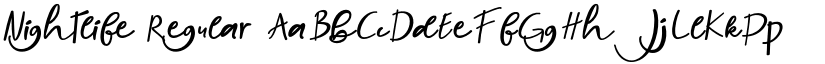 Nightlife Regular font