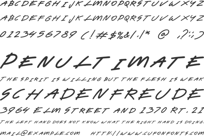 Graffiti LineWall font preview