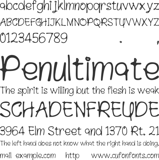 Wimora font preview
