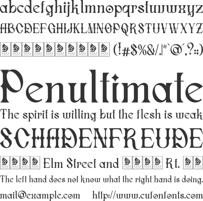 Bonjgure font preview