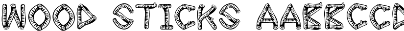 wood sticks font