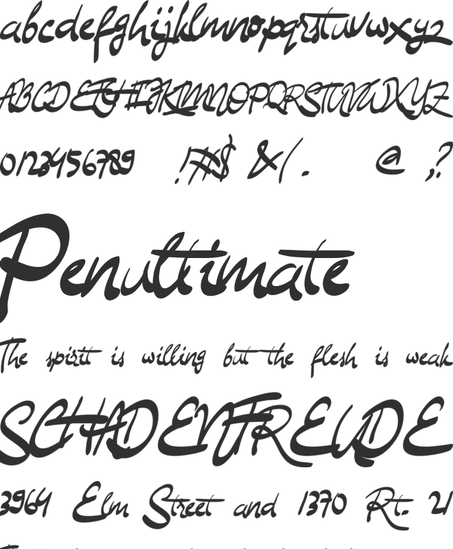 The Smithey font preview