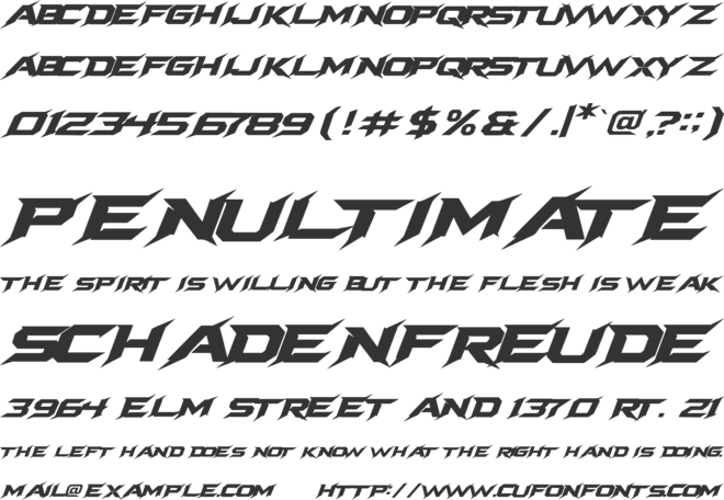 NEXROID font preview