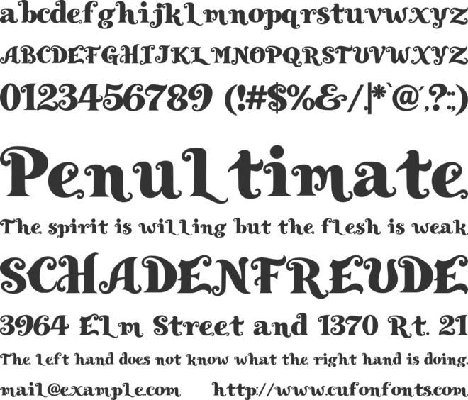 Royal Enigma font preview