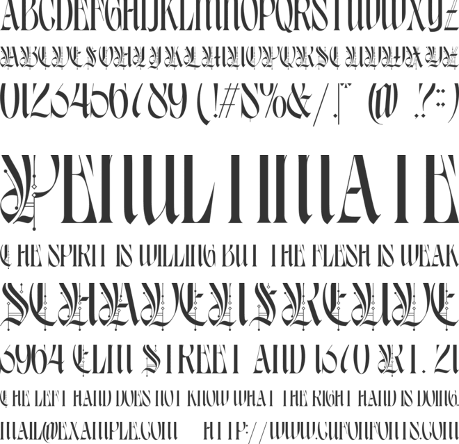Valeria Secret font preview