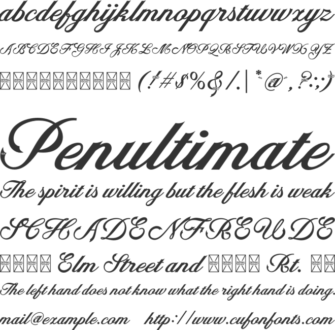 Dorvellia font preview