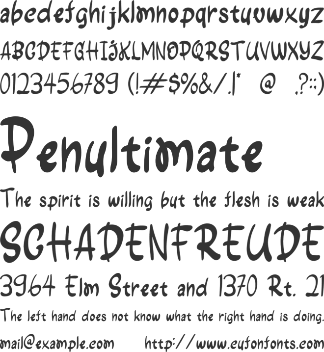 Asian Traditional Menu font preview