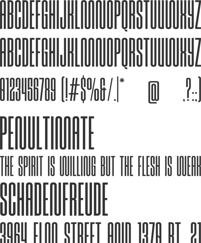 Mostang font preview