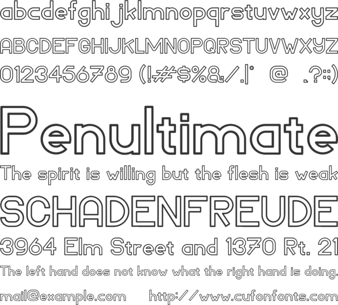 Sunset Retro Line font preview