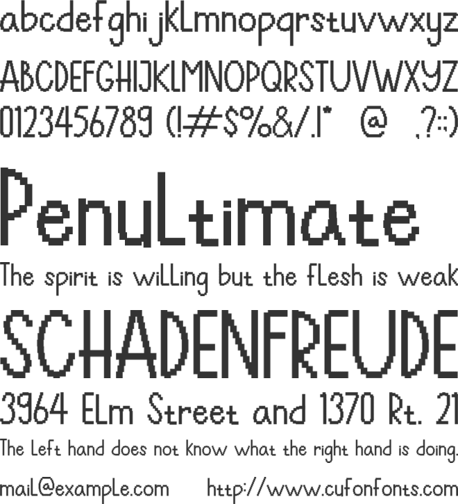 Pixel  Electro font preview