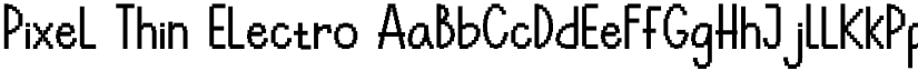 Pixel Thin Electro font