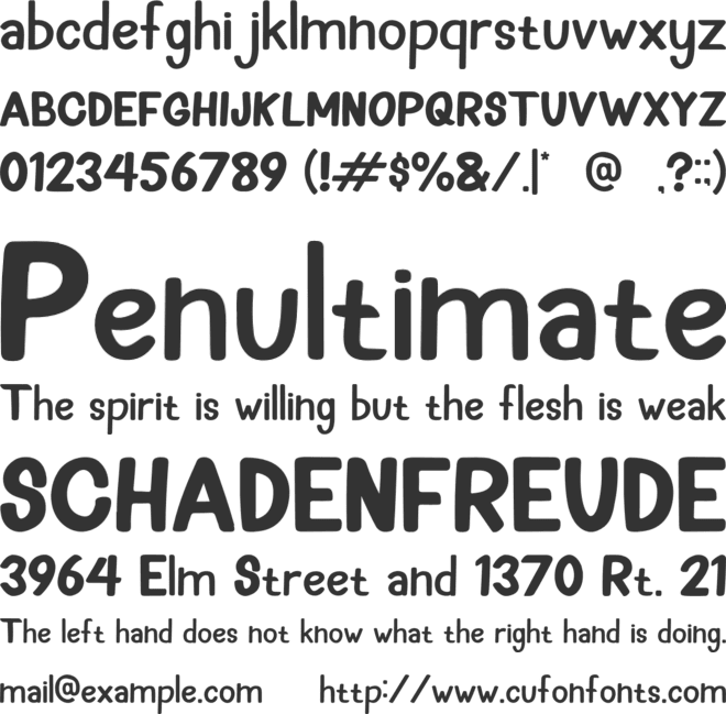 EARNING Minimalist font preview