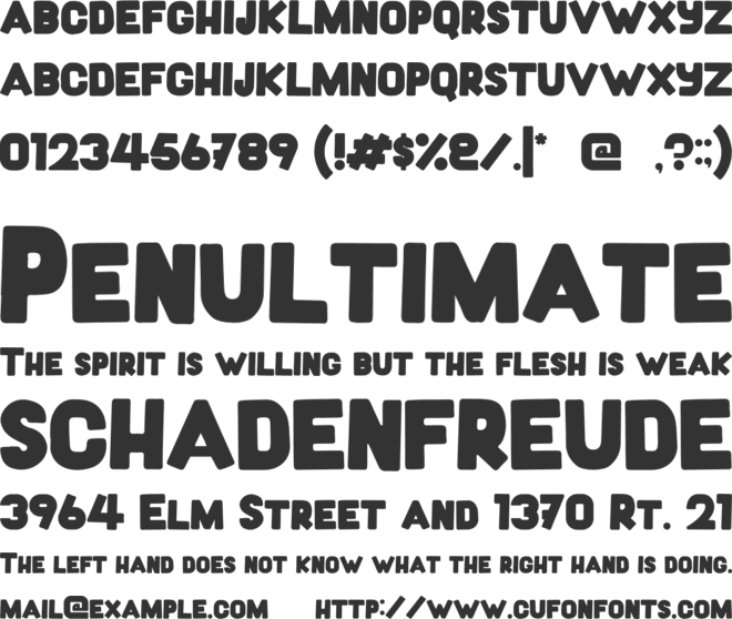 Boldness Wall font preview