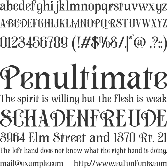 Valortha font preview