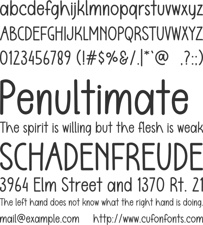 Teacher Notes font preview