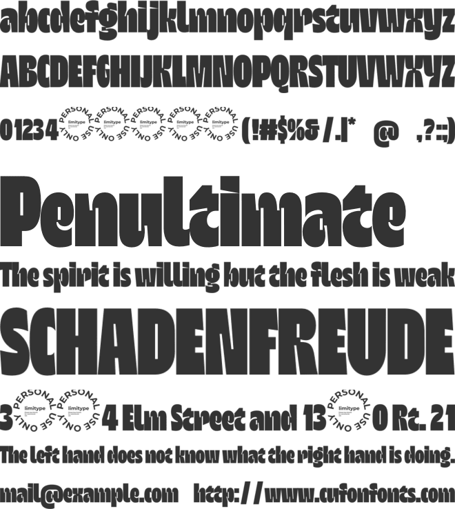 Megora Bold Inktrap Font font preview