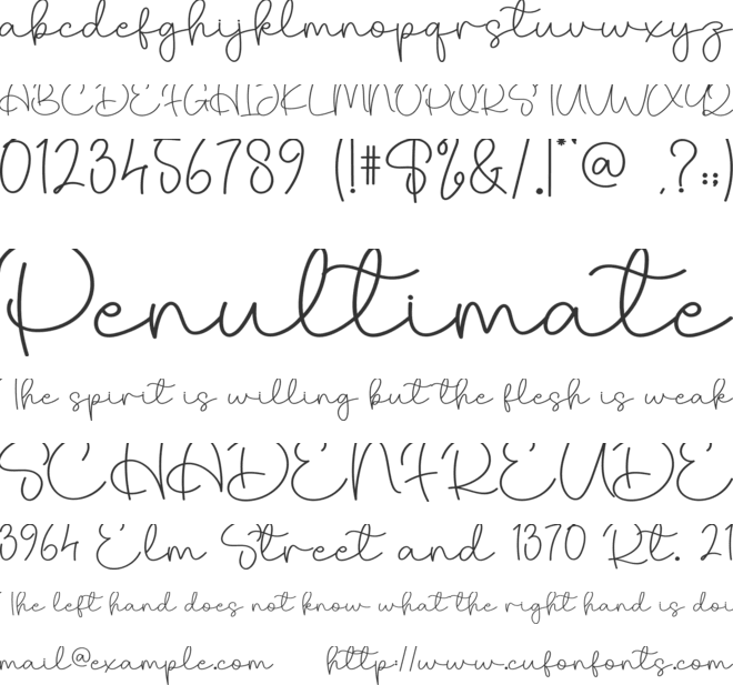 Beauty Nature font preview