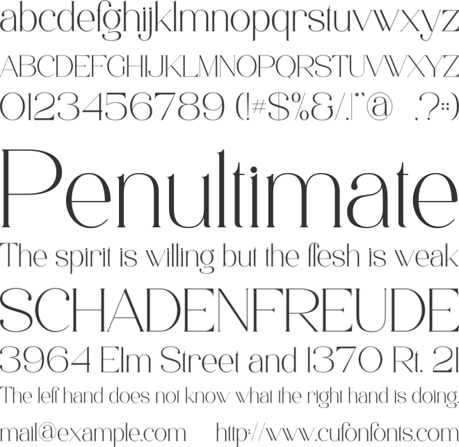 Sagitta font preview