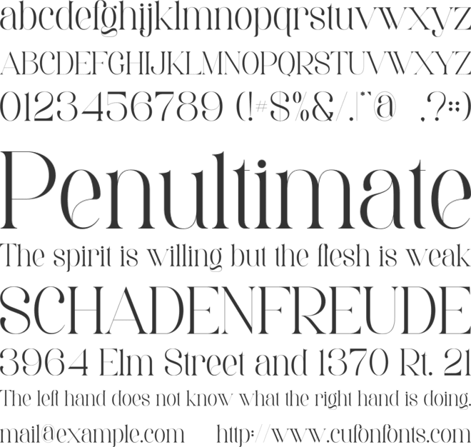 Saber font preview