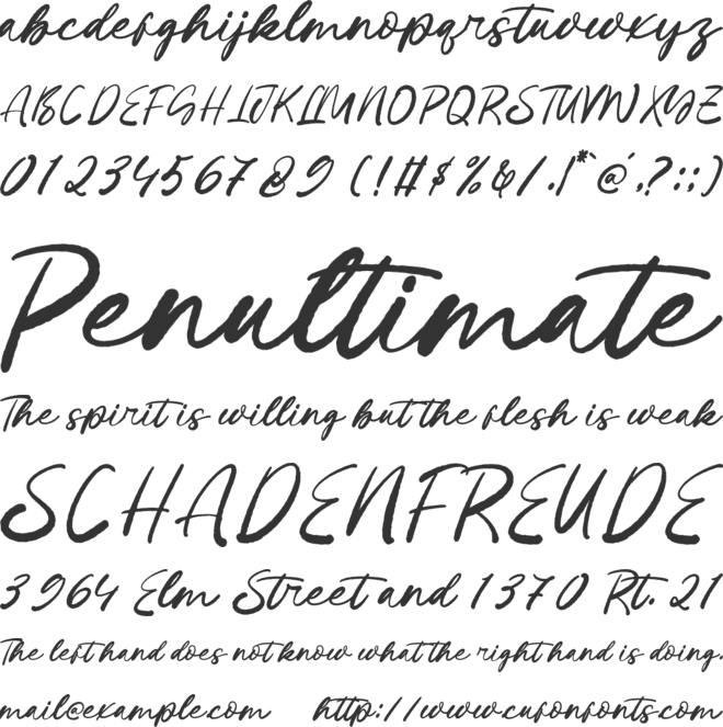 Bentaris font preview