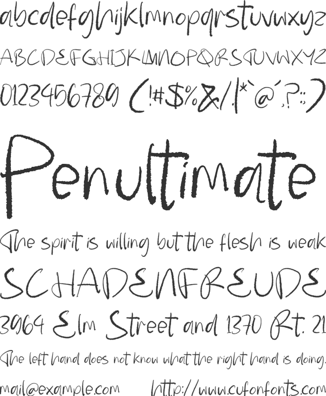 Pelmy Know font preview